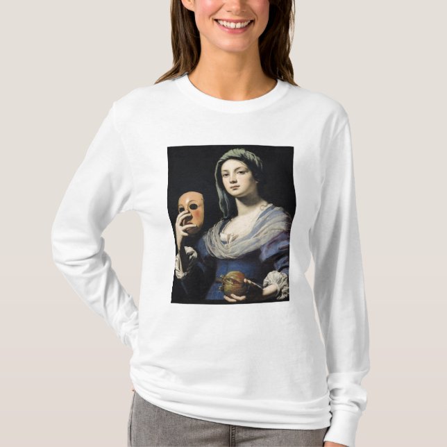 Camiseta Mujer con una máscara 2 (Anverso)