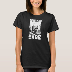 Camiseta Mujer Conductor de Camión Semi Camionera Bebe