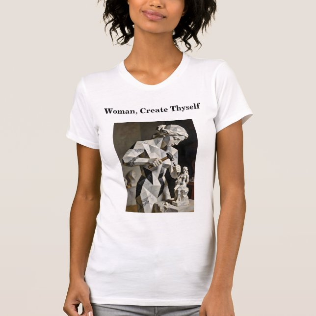 Camiseta Mujer, Créate a Ti Misma – Retrato Autoconstruido (Anverso)