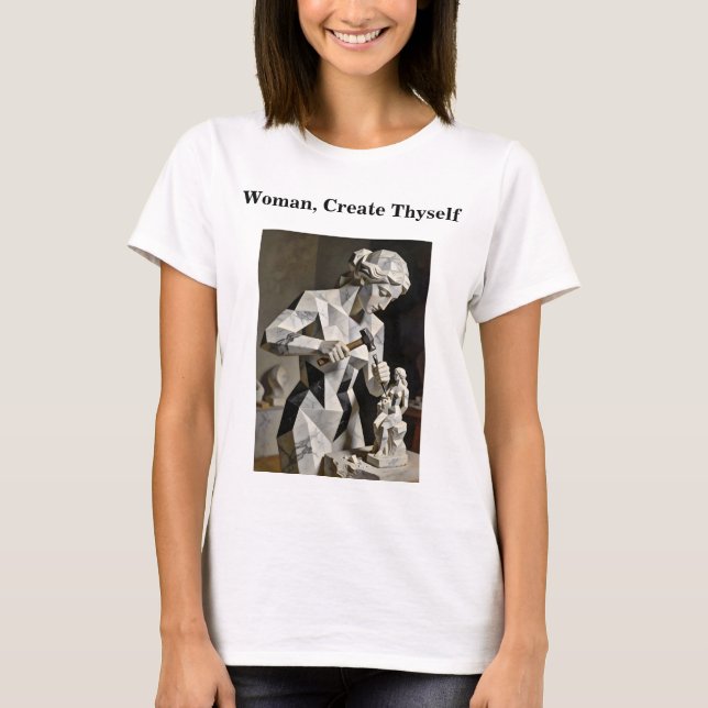 Camiseta Mujer, Créate a Ti Misma – Retrato Autoconstruido (Anverso)