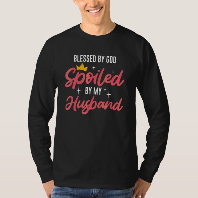 Camiseta Mujer Cristiana Esposa Bendecida Por Dios Que Mi (Anverso)