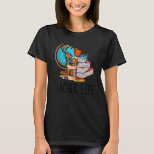 Camiseta Mujer cuta profesora leyendo libros con lápiz de e