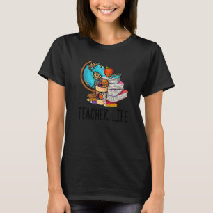 Camiseta Mujer cuta profesora leyendo libros con lápiz de e