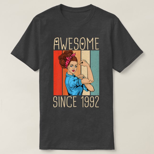 Camiseta Mujer de 30 años asombrosa desde 1992 30th B (Diseño del anverso)