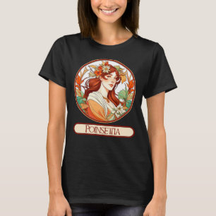 Camiseta Mujer de Art Nouveau Poinsettia