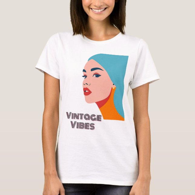Camiseta Mujer de arte pop retro - Ilustracion audaz y eleg (Anverso)