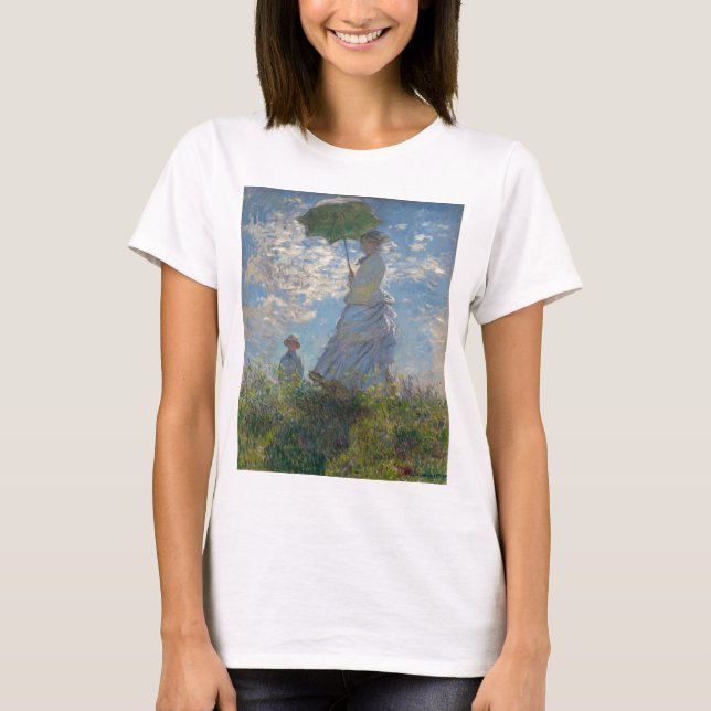 Camiseta Mujer de Claude Monet con un parasol 1875 (Anverso)