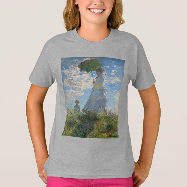 Camiseta Mujer de Claude Monet con un parasol 1875 (Anverso)