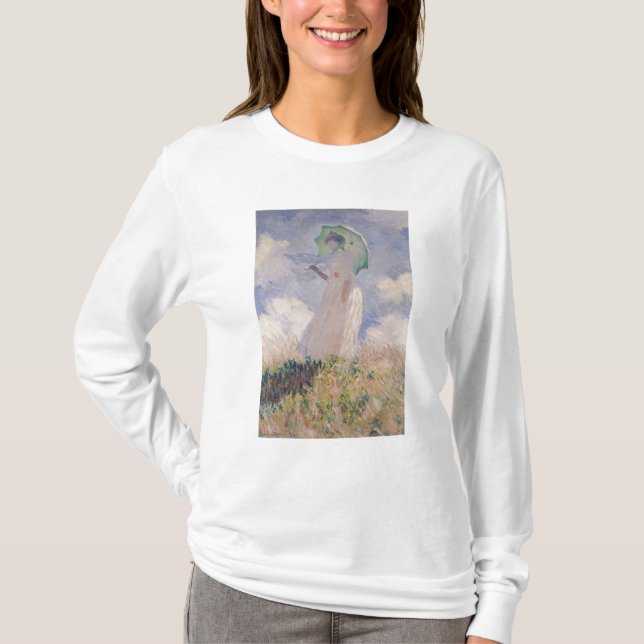 Camiseta Mujer de Claude Monet el | con el parasol dado (Anverso)