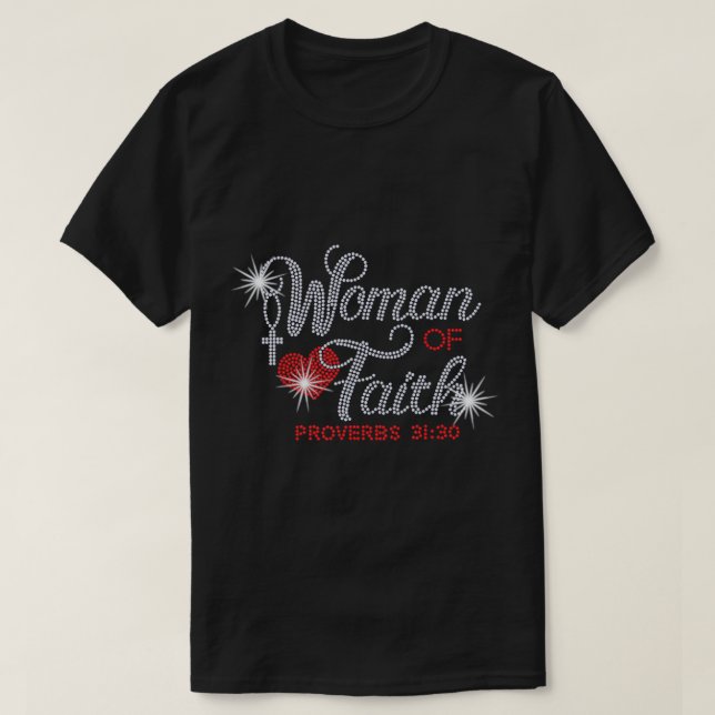 Camiseta Mujer de creencia besando a Diamante de imitación  (Diseño del anverso)