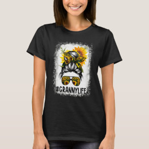 Camiseta Mujer de girasol de pelo largo y desordenado