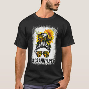 Camiseta Mujer de girasol de pelo largo y desordenado