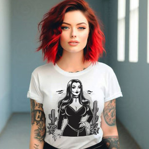 Camiseta Mujer de Gótico asombrada