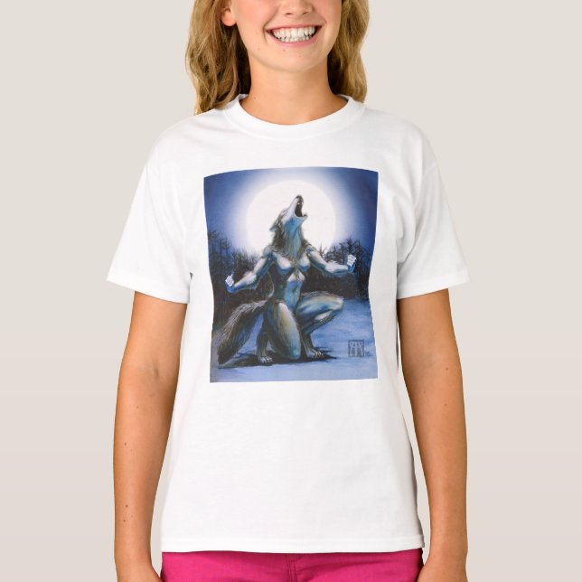 Camiseta Mujer de grito del hombre lobo (Anverso)