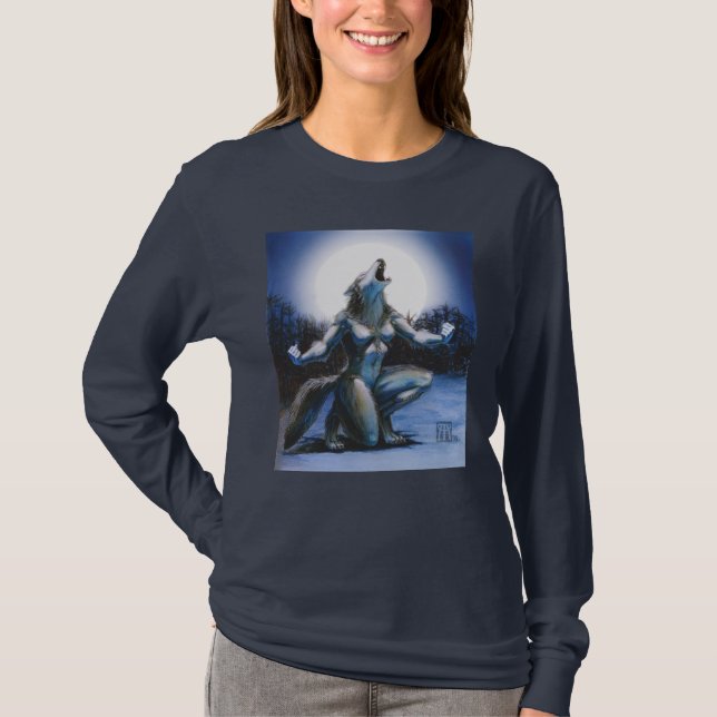Camiseta Mujer de grito del hombre lobo (Anverso)