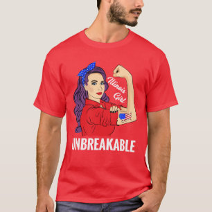 Camiseta Mujer de Illinois Mujeres Irrompibles IL Patriótic