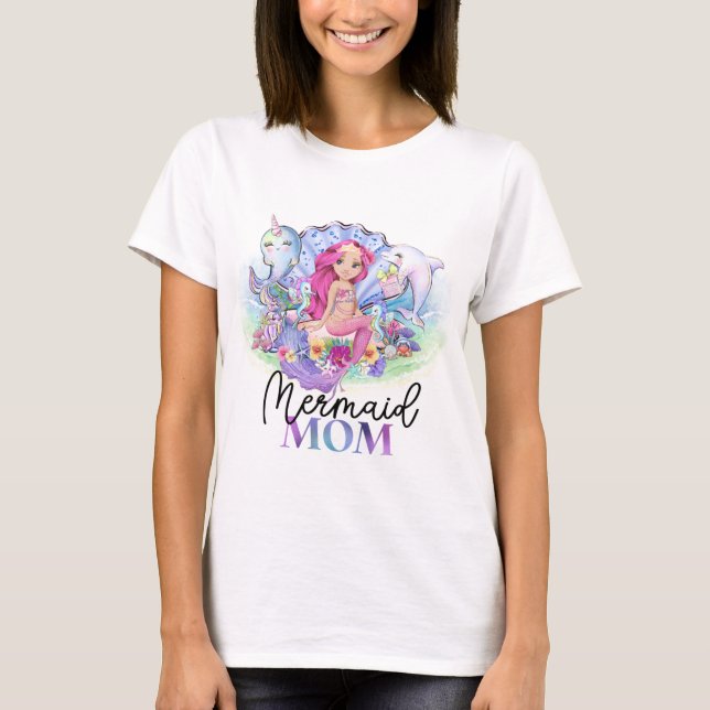 Camiseta Mujer de la Sirenita, Chica de cumpleaños bajo el  (Anverso)