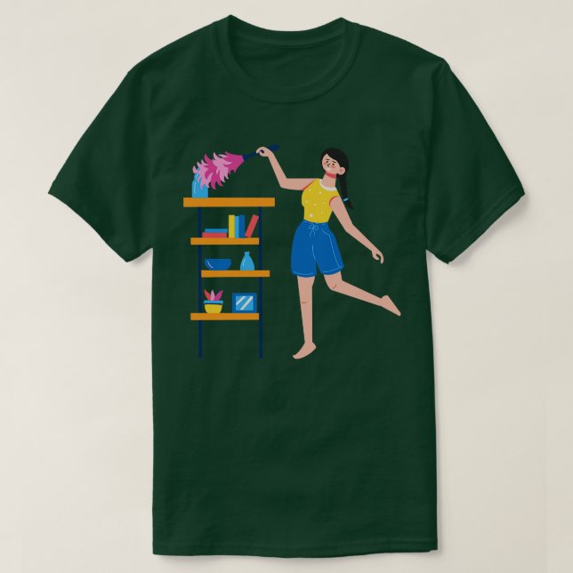 Camiseta Mujer De Mano En Limpieza (Diseño del anverso)