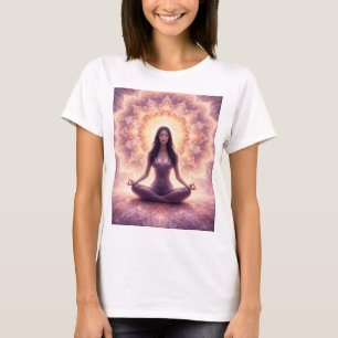 Camiseta Mujer de meditación de mandala brillante