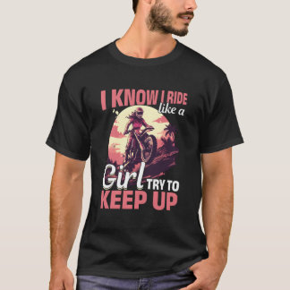 Camiseta Mujer De Motocross Sé Que Viajo Como Un Chica Inte