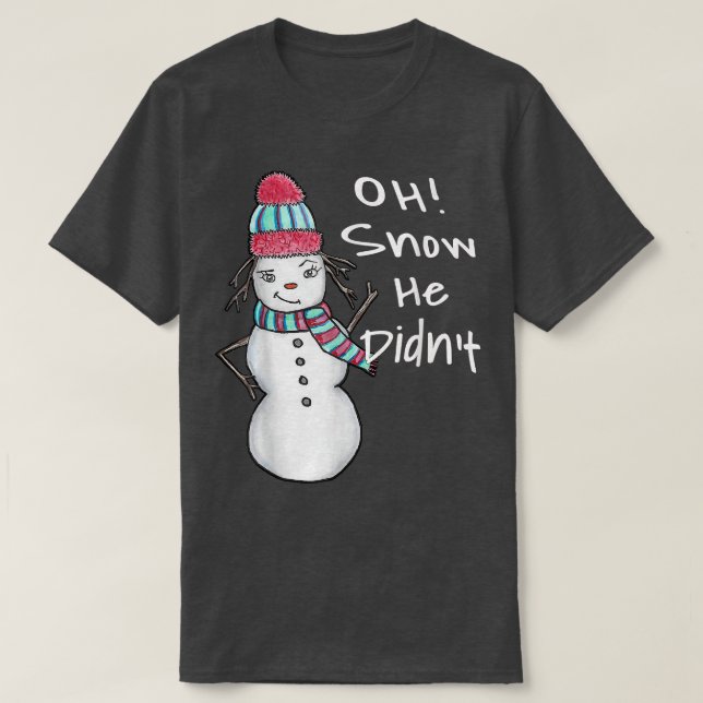 Camiseta Mujer de nieve suave en invierno (Diseño del anverso)