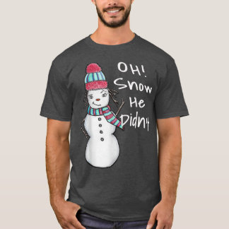 Camiseta Mujer de nieve suave en invierno