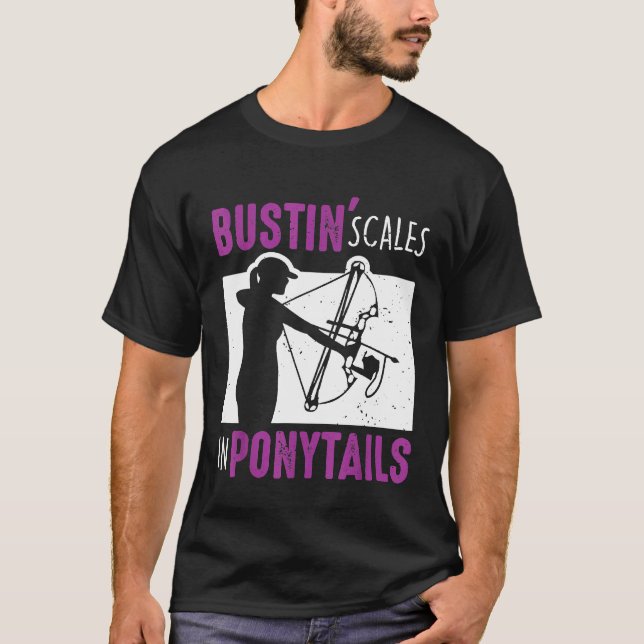 Camiseta Mujer de pesca con arco de pesca Chica (Anverso)
