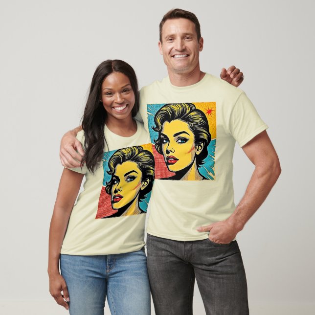 Camiseta Mujer de Pop Art Negrita Definida (Unisexo)