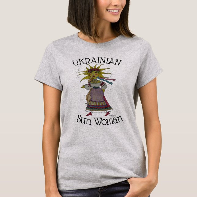 Camiseta Mujer de Sun del ucraniano (Anverso)