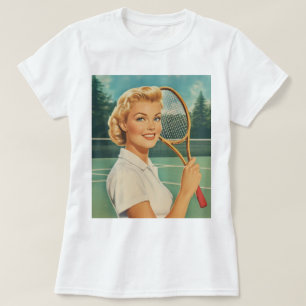 Camiseta Mujer de tenis Ilustracion de la revista de los añ