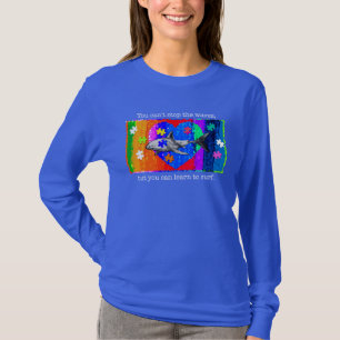 Camiseta Mujer de tiburón autismo AZUL