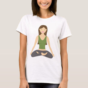 Camiseta Mujer De Yoga En Lotus Pose