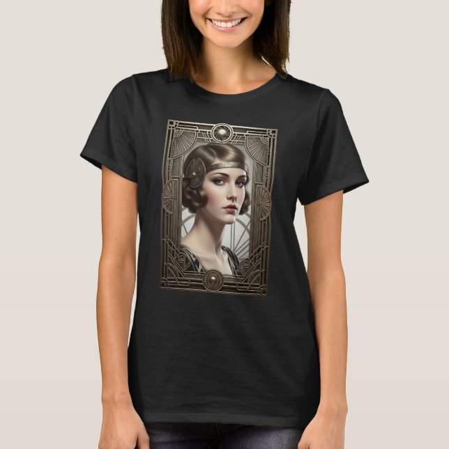 Camiseta Mujer del Art Deco de los años 20 (Anverso)