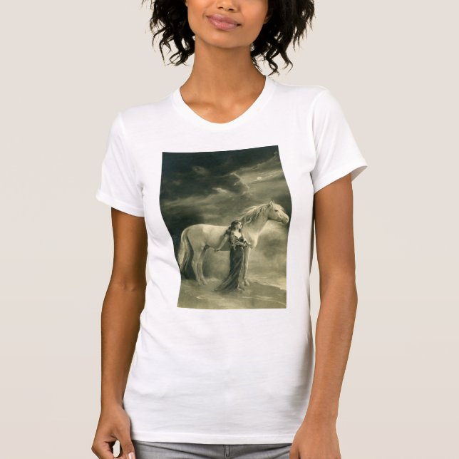 Camiseta mujer del caballo blanco (Anverso)