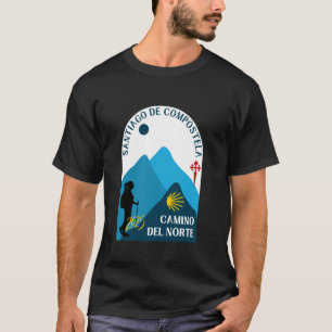 Camiseta Mujer del Camino Del Norte caminando Santiago Cami