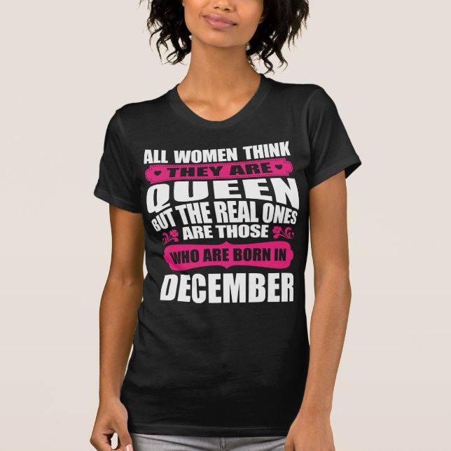 Camiseta Mujer del cumpleaños de diciembre (Anverso)