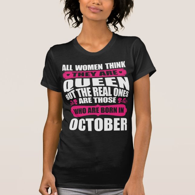 Camiseta Mujer del cumpleaños de octubre (Anverso)