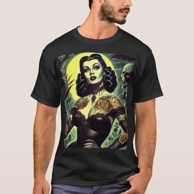 Camiseta Mujer del Gótico tatuaje (Anverso)
