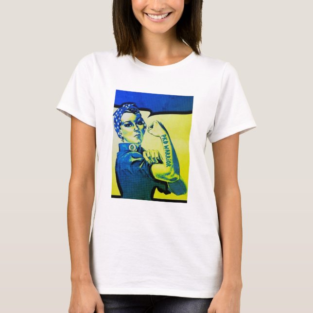 Camiseta MUJER del GUERRERO de PKD - diversión retra del (Anverso)