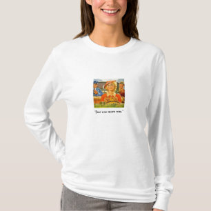 Camiseta Mujer del vintage que conduce y que hace punto