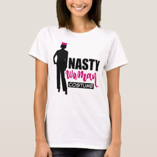 Camiseta Mujer desagradable disfrazar Gorra rosa de la silu
