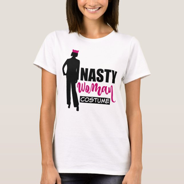 Camiseta Mujer desagradable disfrazar Gorra rosa de la silu (Anverso)