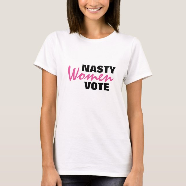 Camiseta Mujer desagradable vota (Anverso)