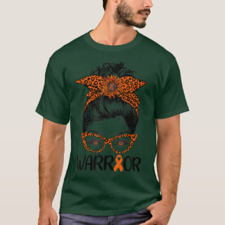 Camiseta Mujer desordenada Naranja de leopardo de Bun