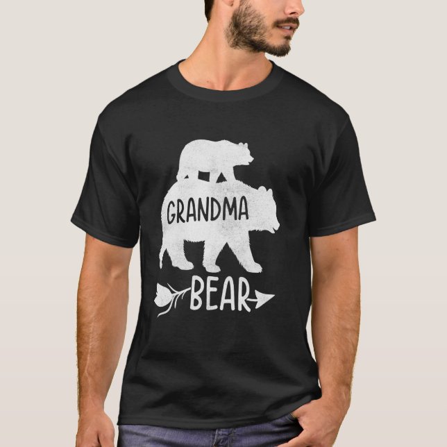 Camiseta Mujer Día de la Madre del oso familiar de la abuel (Anverso)