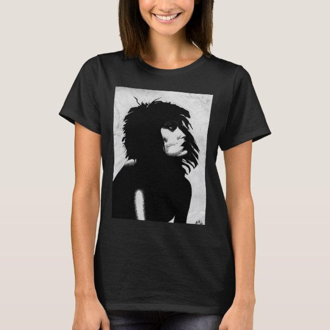 Camiseta Mujer Diosa Gótica Icono de Moda Artística (Anverso)
