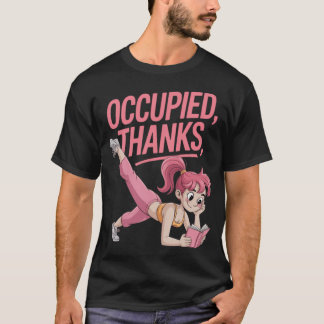 Camiseta Mujer divertida de multitarea ocupada yoga lectura