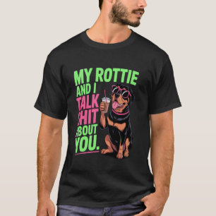 Camiseta mujer divertida linda dueña de rottweiler rottie m