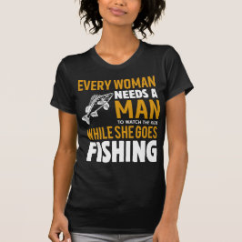 Camiseta Mujer divertida pescadora - Amantes de la pesca