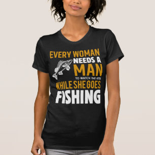 Camiseta Mujer divertida pescadora - Amantes de la pesca